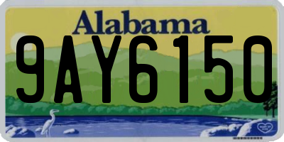 AL license plate 9AY6150