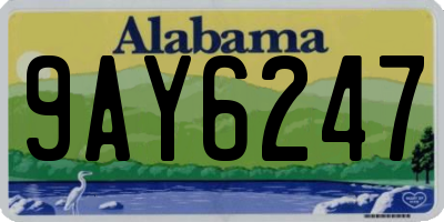 AL license plate 9AY6247