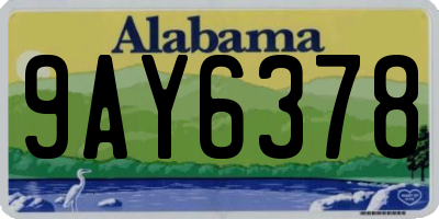 AL license plate 9AY6378