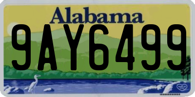 AL license plate 9AY6499