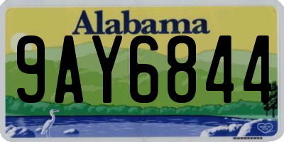 AL license plate 9AY6844