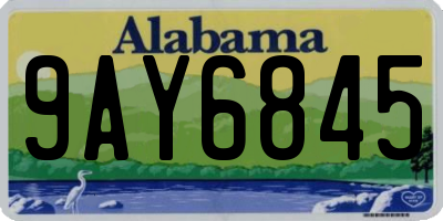 AL license plate 9AY6845