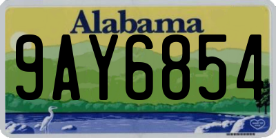 AL license plate 9AY6854