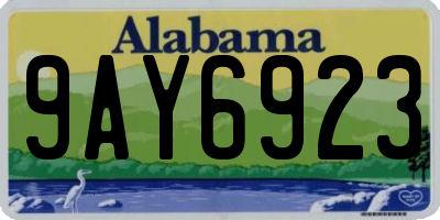 AL license plate 9AY6923