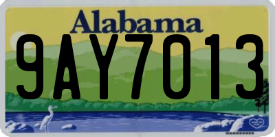 AL license plate 9AY7013