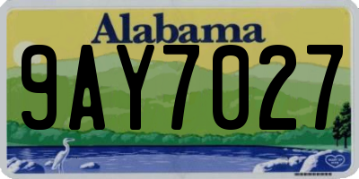 AL license plate 9AY7027