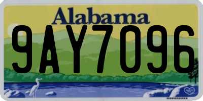 AL license plate 9AY7096