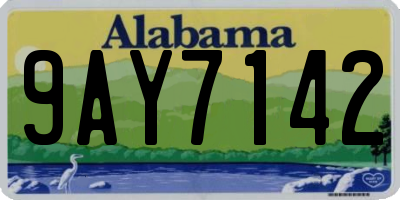 AL license plate 9AY7142