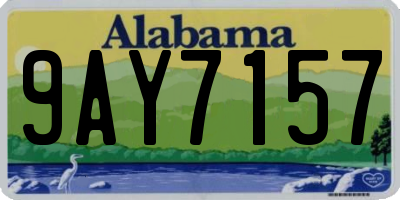 AL license plate 9AY7157