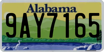 AL license plate 9AY7165