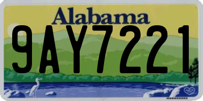 AL license plate 9AY7221