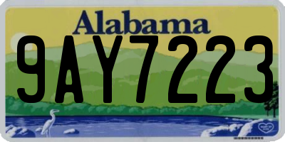 AL license plate 9AY7223