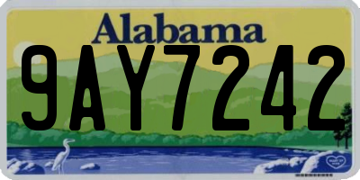 AL license plate 9AY7242