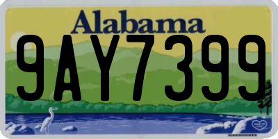 AL license plate 9AY7399