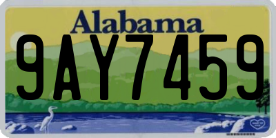AL license plate 9AY7459