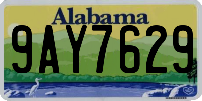 AL license plate 9AY7629