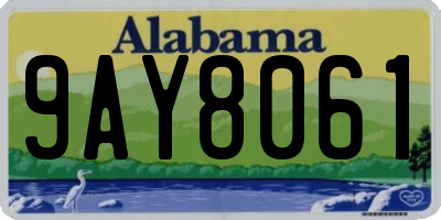 AL license plate 9AY8061