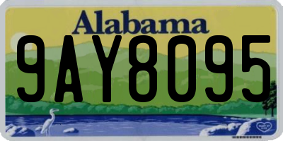 AL license plate 9AY8095