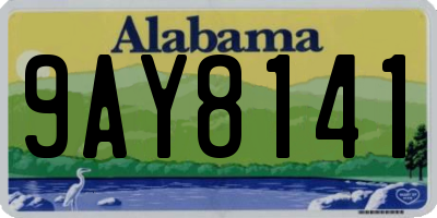 AL license plate 9AY8141