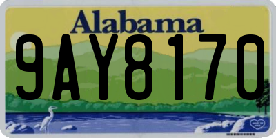 AL license plate 9AY8170