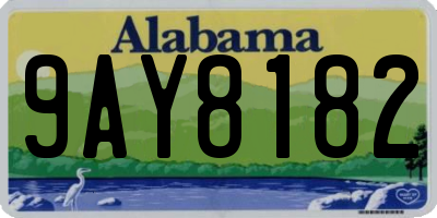 AL license plate 9AY8182
