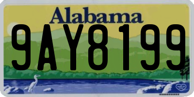 AL license plate 9AY8199