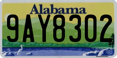 AL license plate 9AY8302