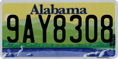 AL license plate 9AY8308