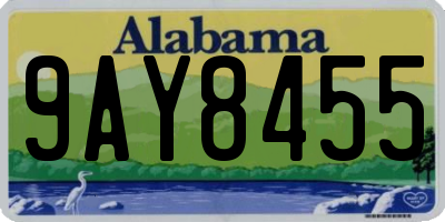 AL license plate 9AY8455