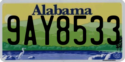 AL license plate 9AY8533