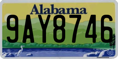 AL license plate 9AY8746