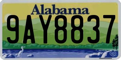 AL license plate 9AY8837