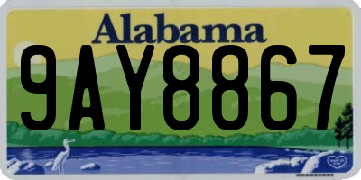 AL license plate 9AY8867
