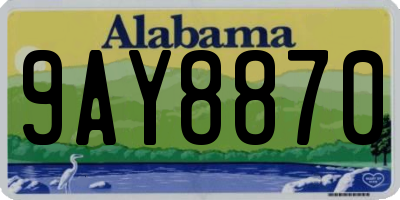 AL license plate 9AY8870