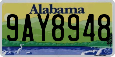 AL license plate 9AY8948