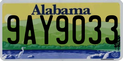 AL license plate 9AY9033