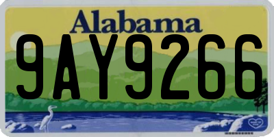 AL license plate 9AY9266