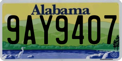 AL license plate 9AY9407