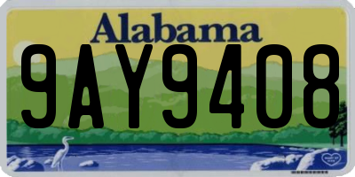 AL license plate 9AY9408