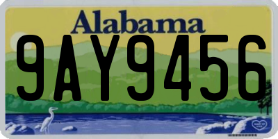 AL license plate 9AY9456