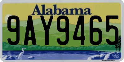 AL license plate 9AY9465