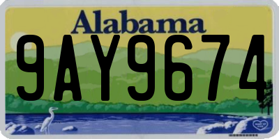 AL license plate 9AY9674