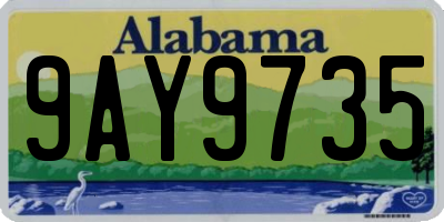 AL license plate 9AY9735
