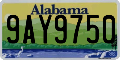 AL license plate 9AY9750