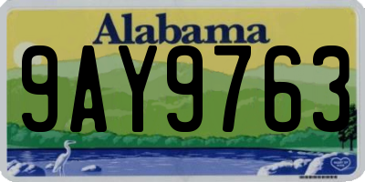 AL license plate 9AY9763