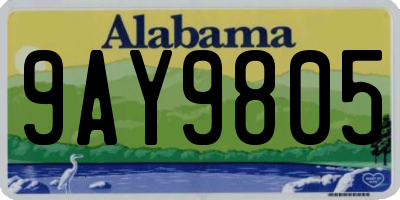 AL license plate 9AY9805