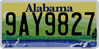 AL license plate 9AY9827