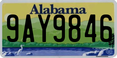 AL license plate 9AY9846