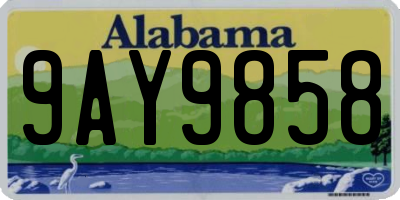 AL license plate 9AY9858