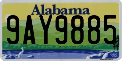 AL license plate 9AY9885